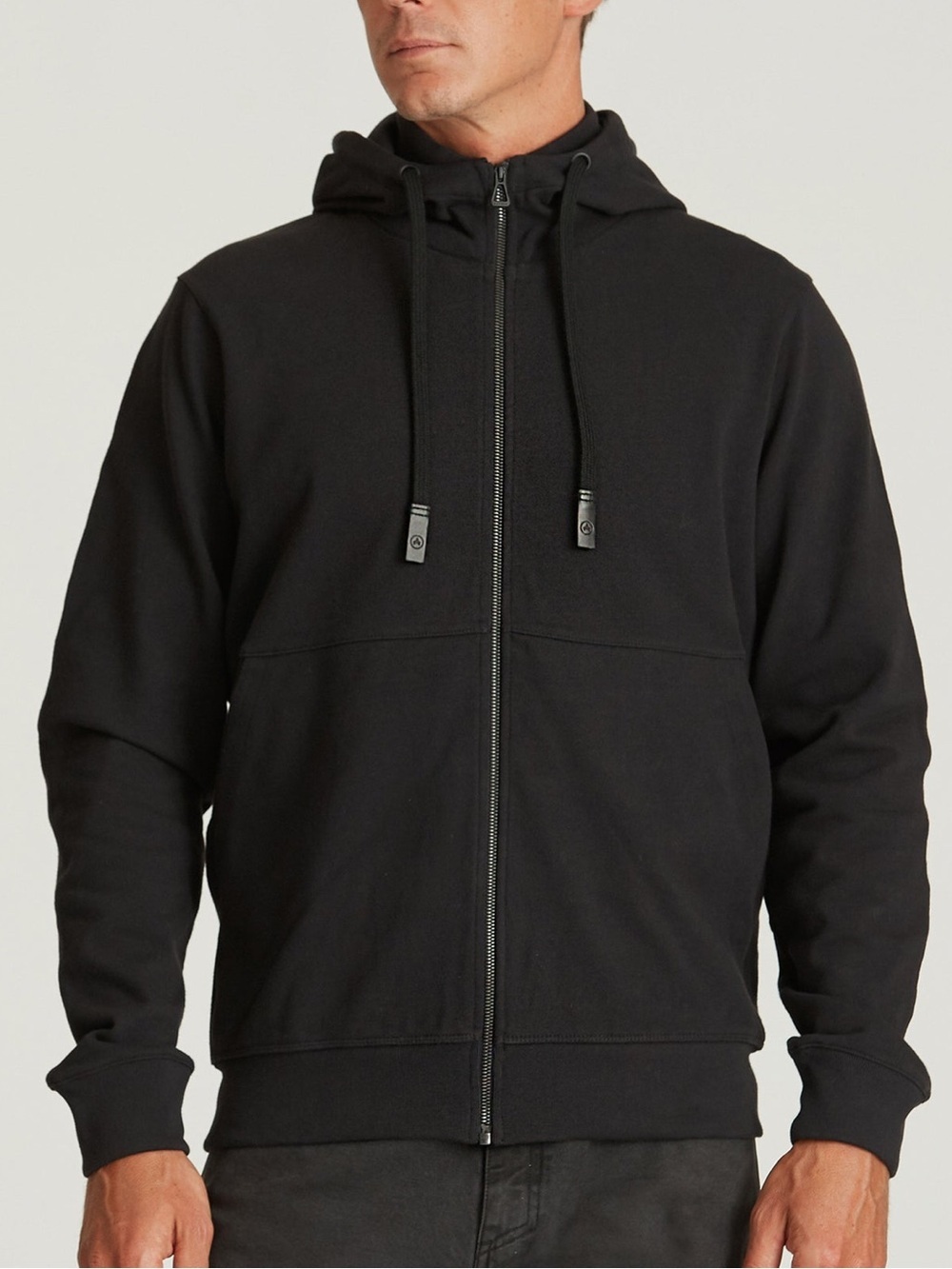 Aether NWOT Men’s Black Zip Up Hoodie Long Sleeve Minimalist Jacket Size S